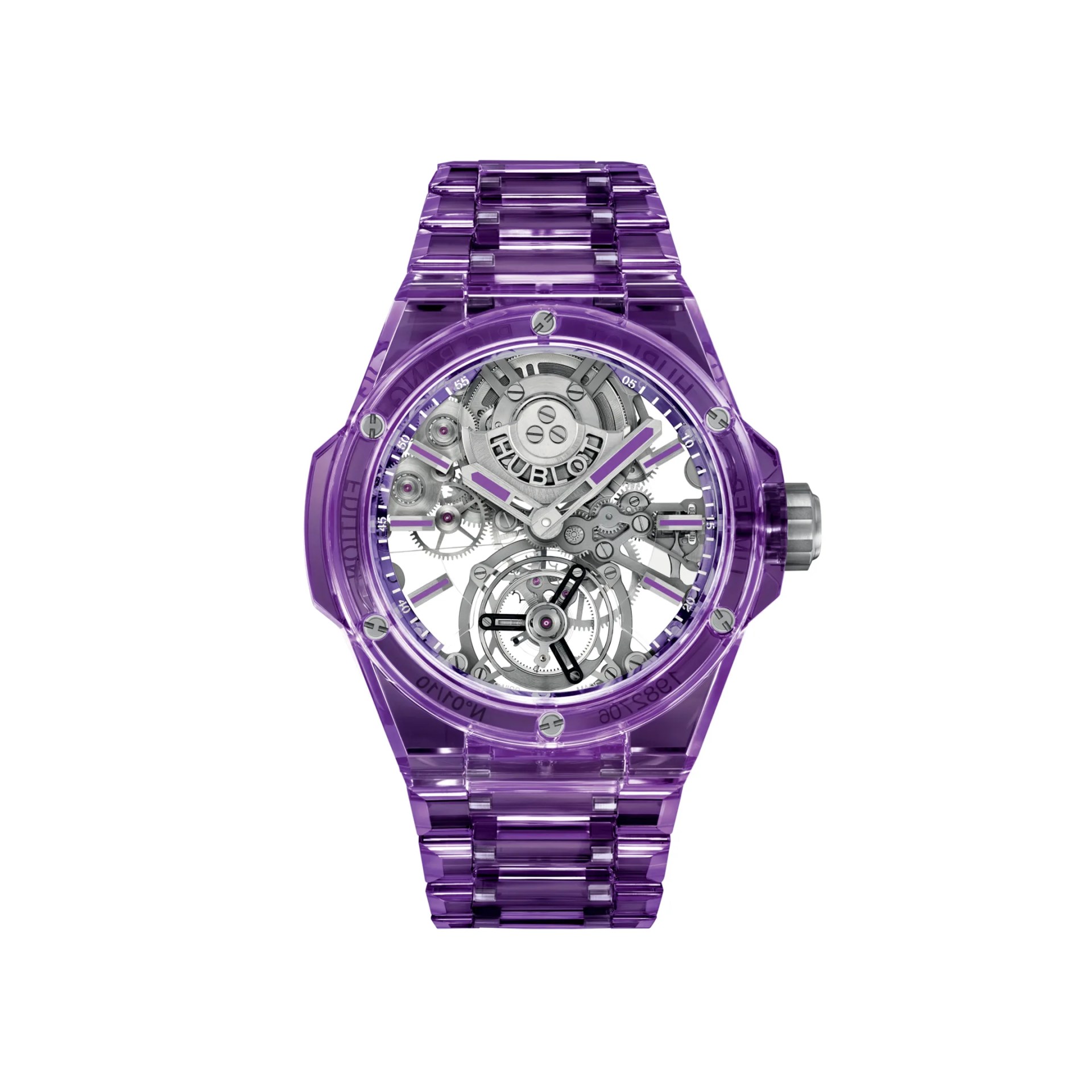 purple hublot watch