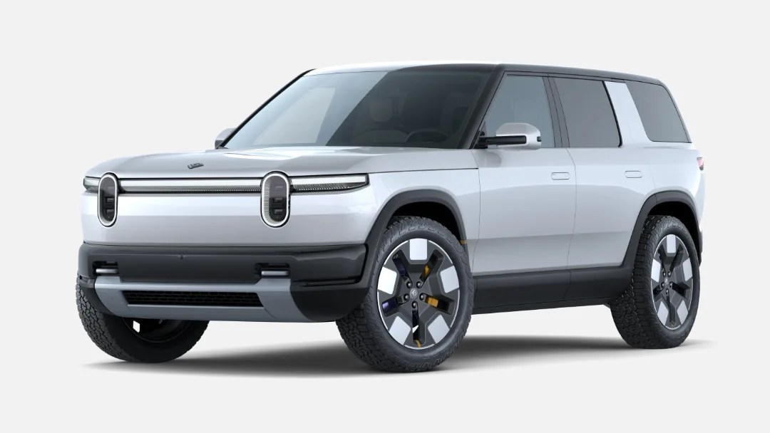 rivian r2 front three quarter view