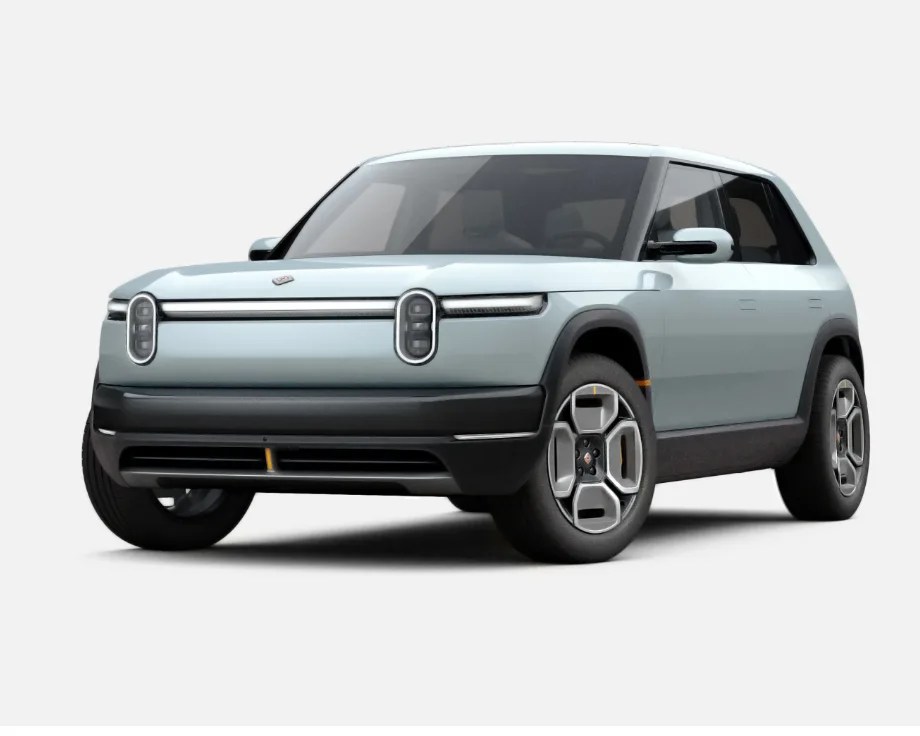 rivian r3 front three quarter view