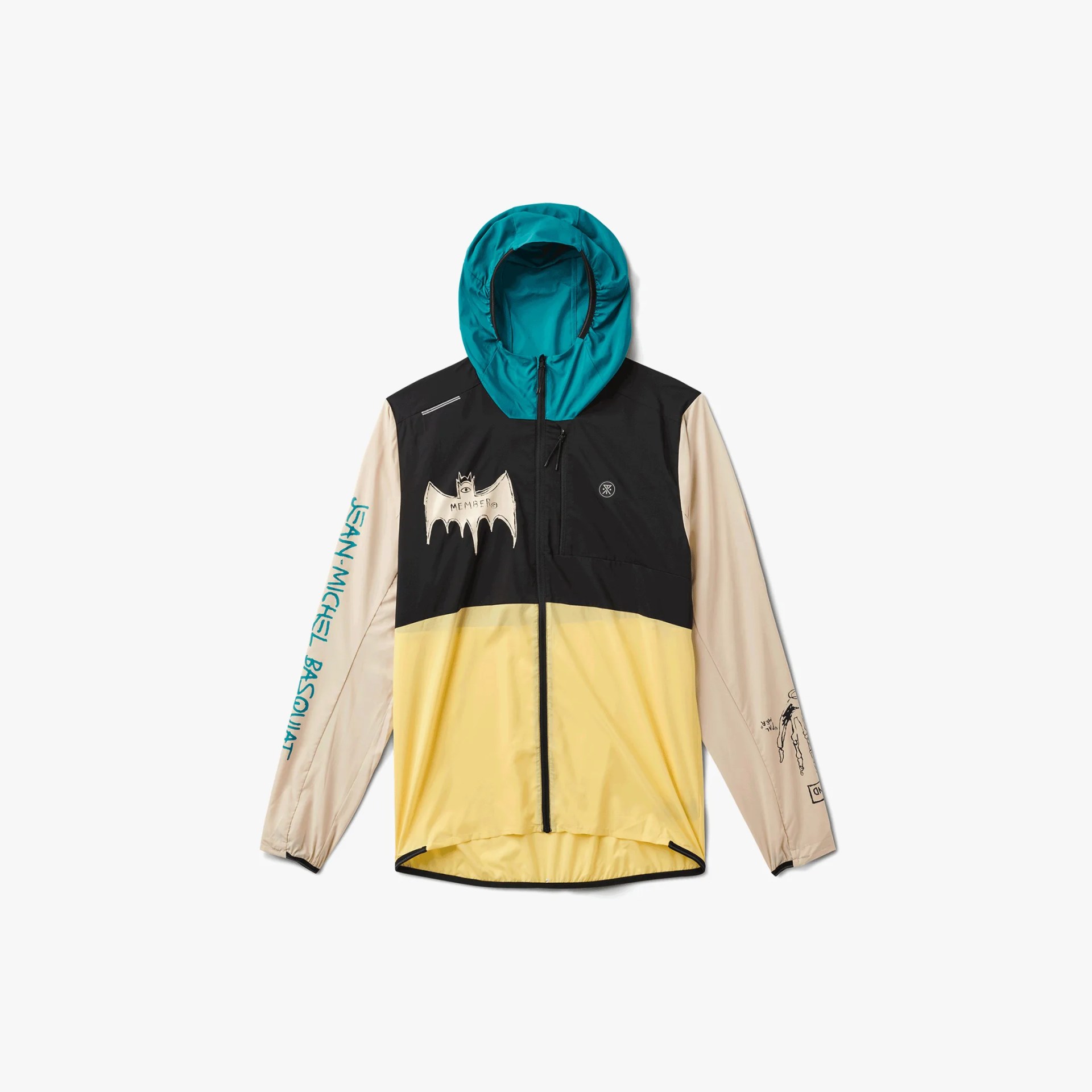 roark secondwind running jacket on grey background