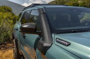 2025 Toyota 4Runner snorkel going up a-pillar of car
