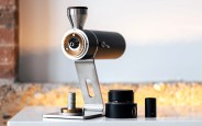 Zerno Z1 coffee grinder sitting on counter top with several parts removed