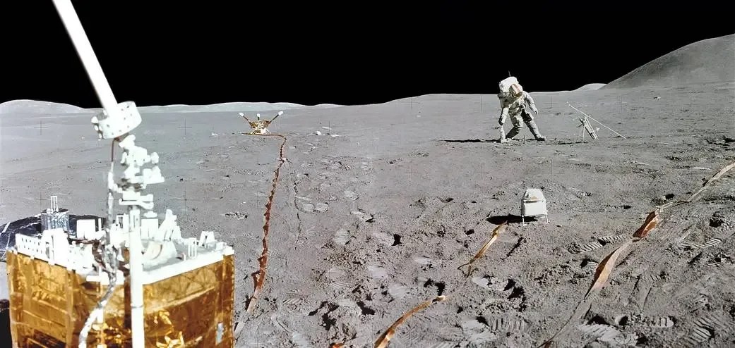 an astronaut on the moon