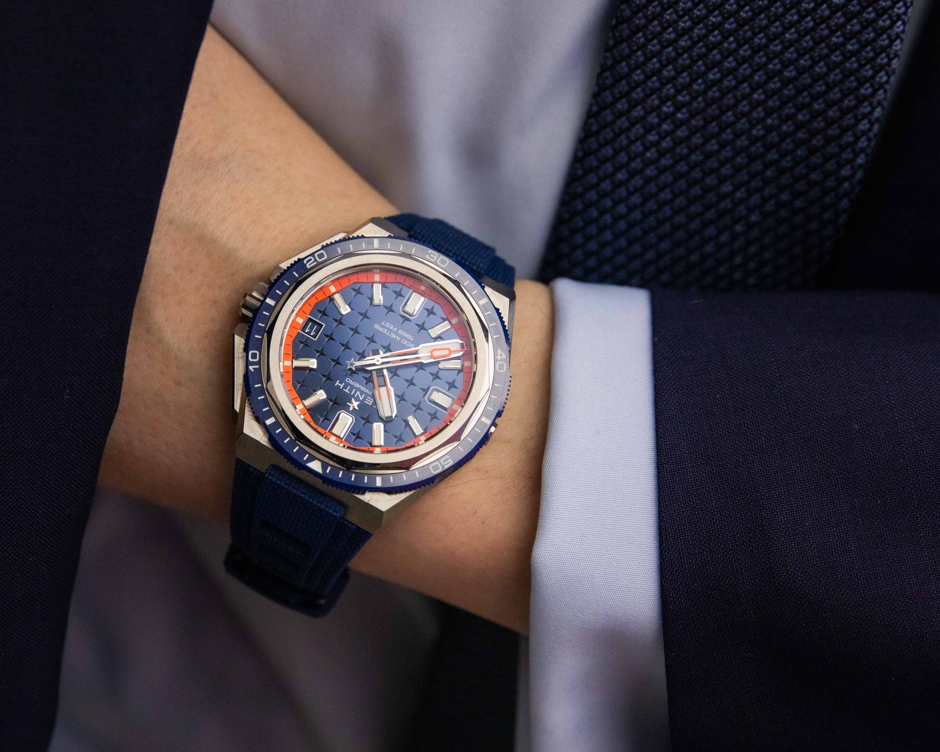 luxury watch on man's wrist