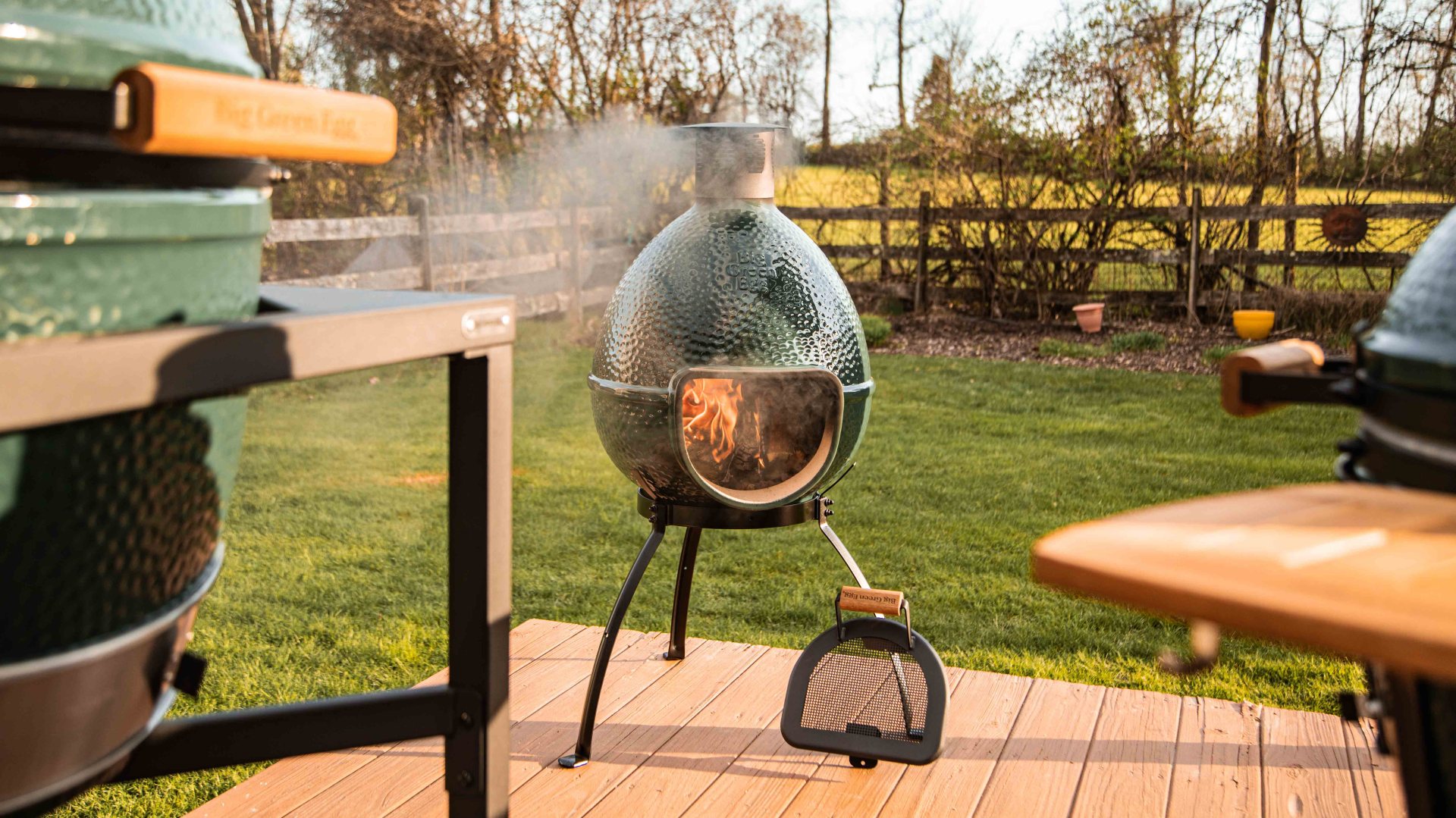 big green egg chiminea