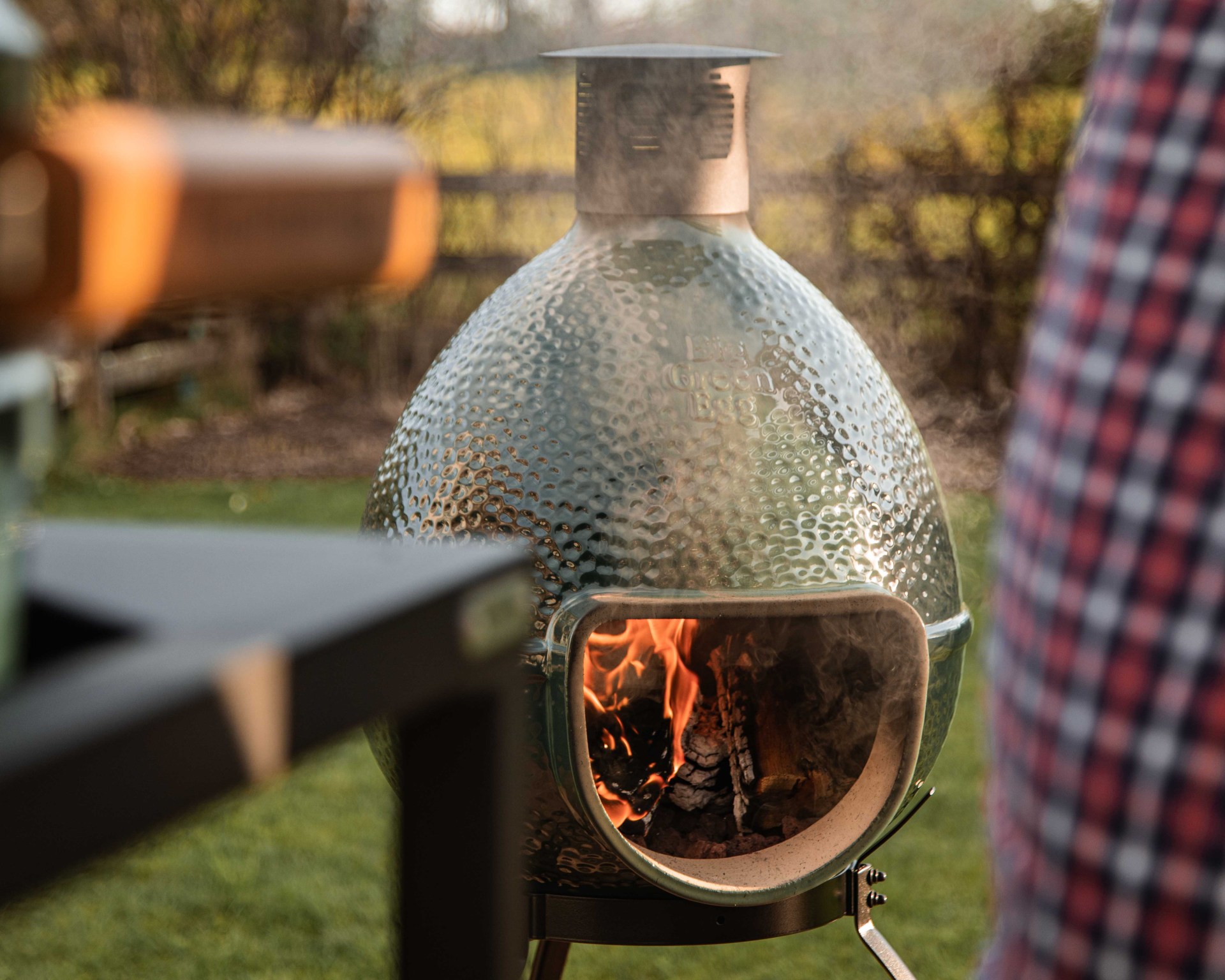 big green egg chiminea
