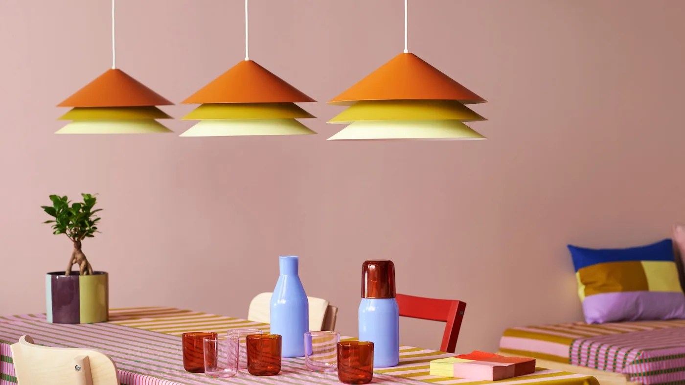 colorful lampshades