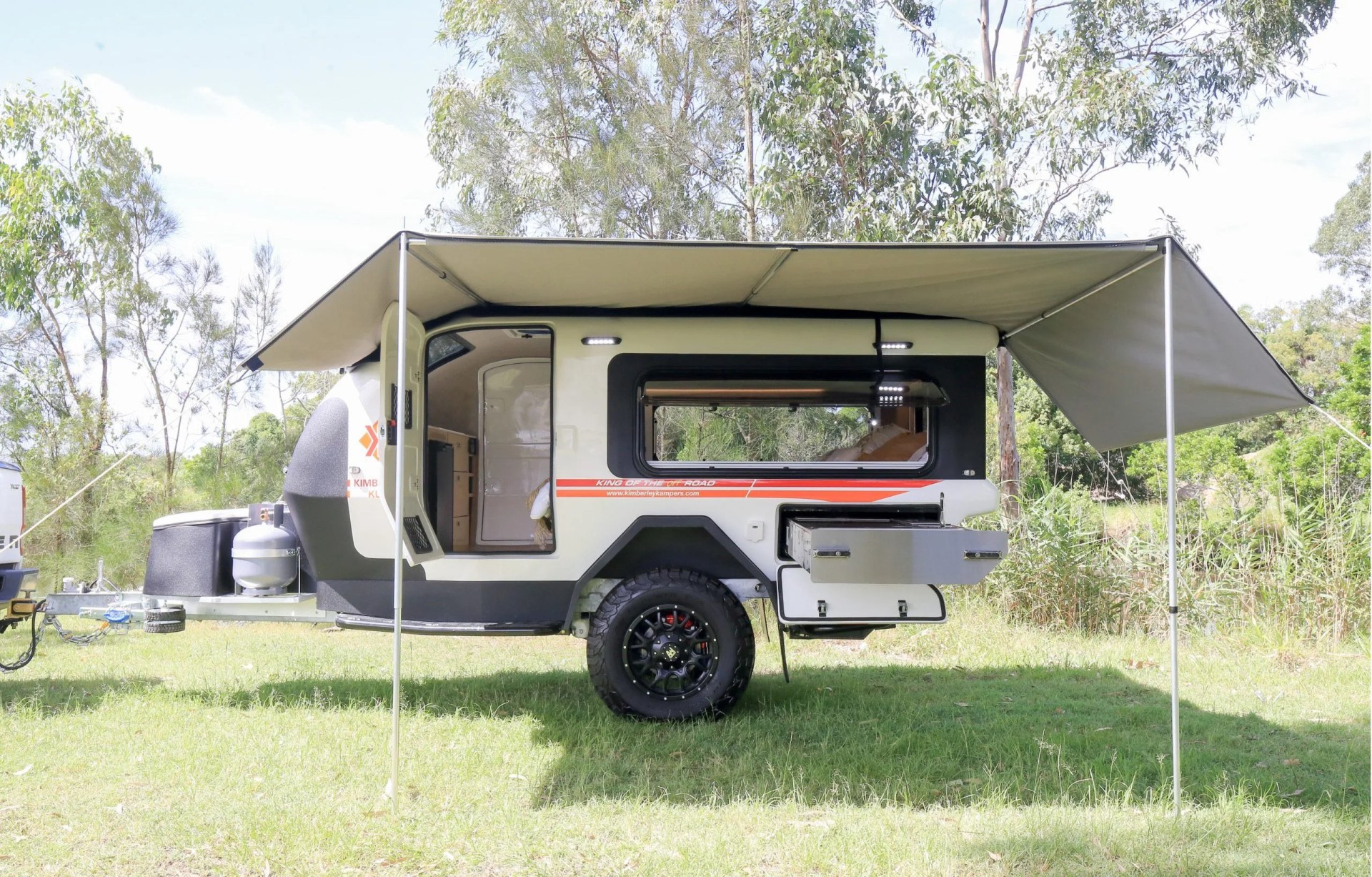 kimberly kampers trailer with awning