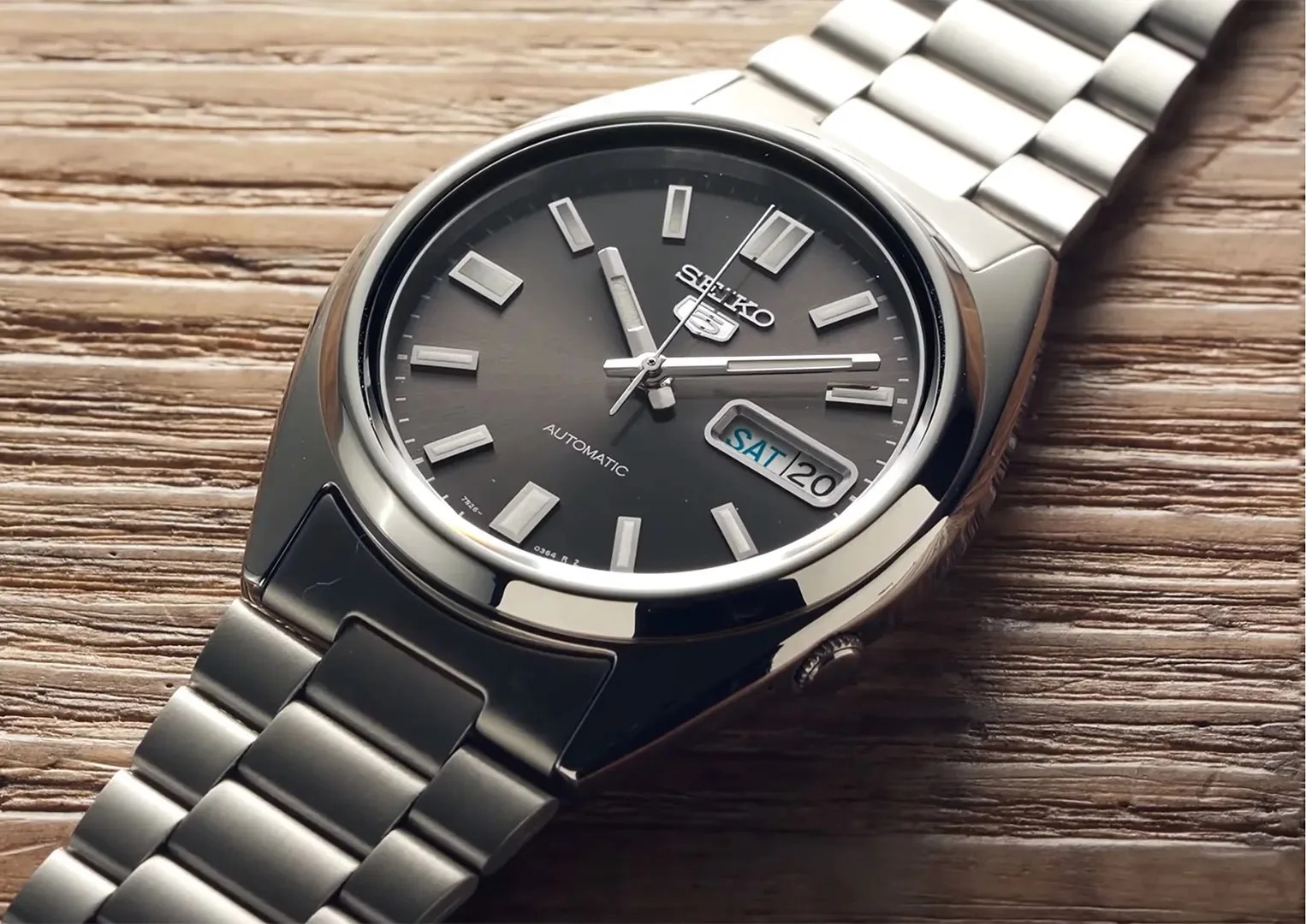 seiko watch on a wooden table