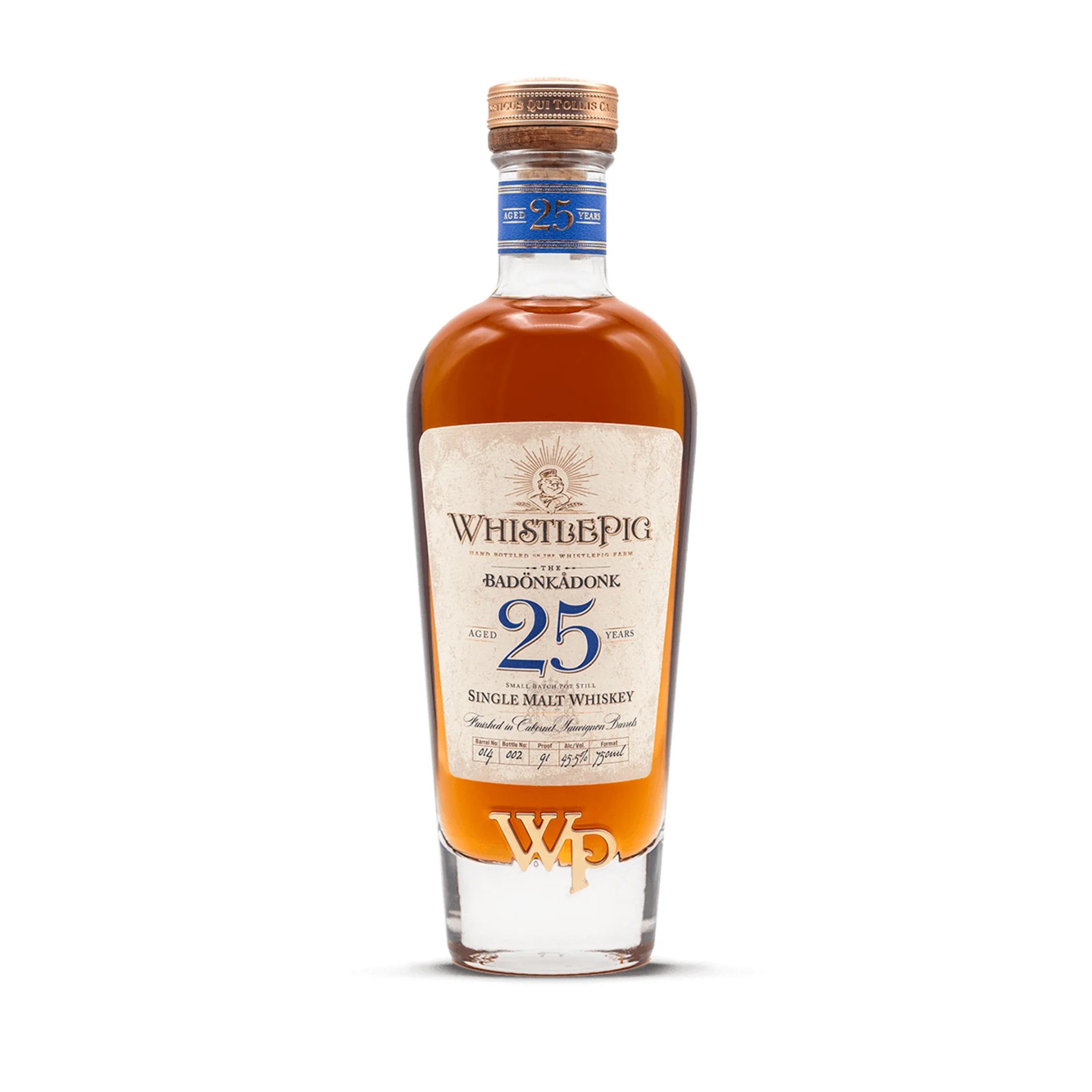 bottle of whistlepig whiskey