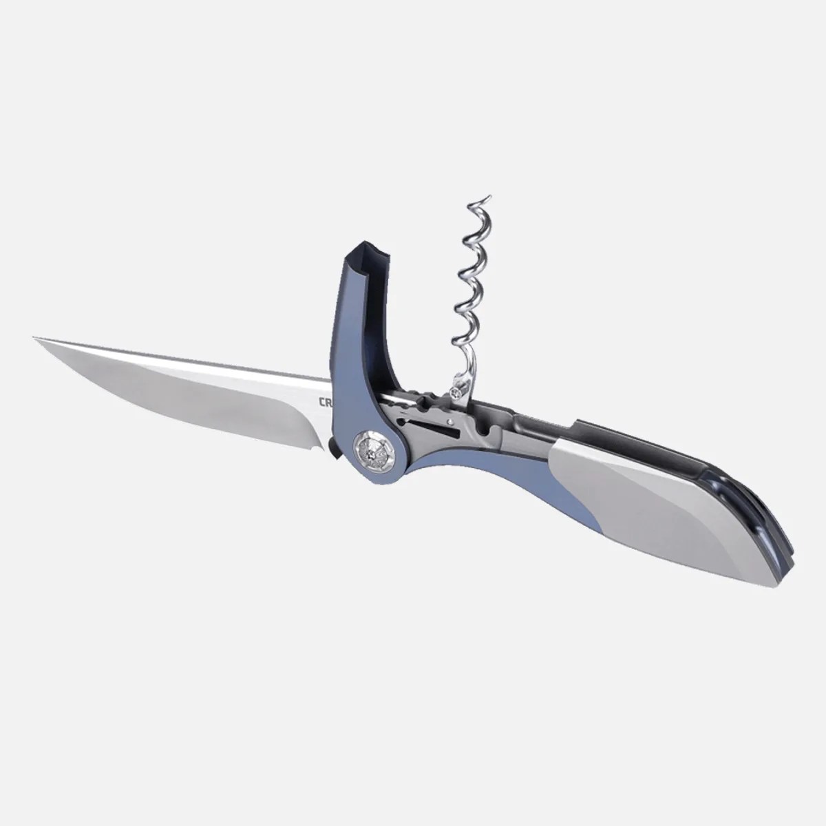 CRKT Fial Liner Lock opened to show hidden wine tool