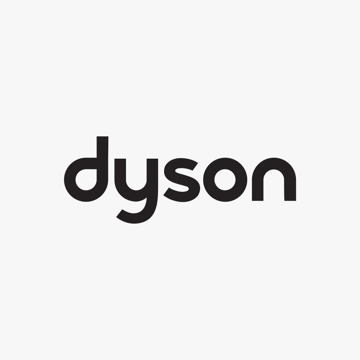 Dyson brand logo on grey background