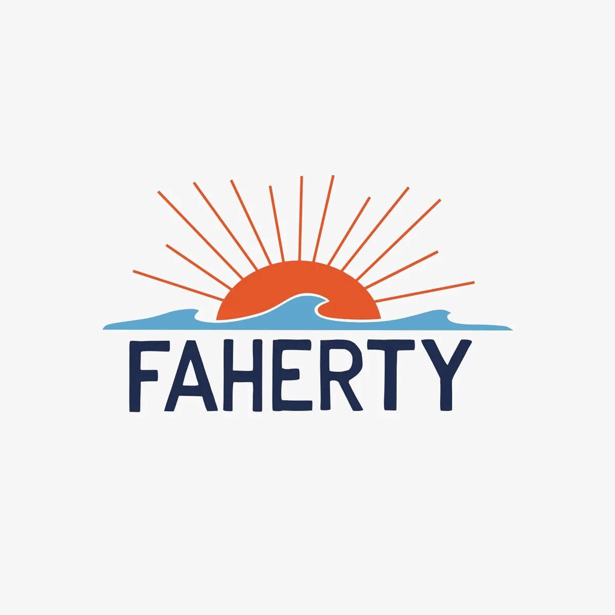 Faherty brand logo on grey background