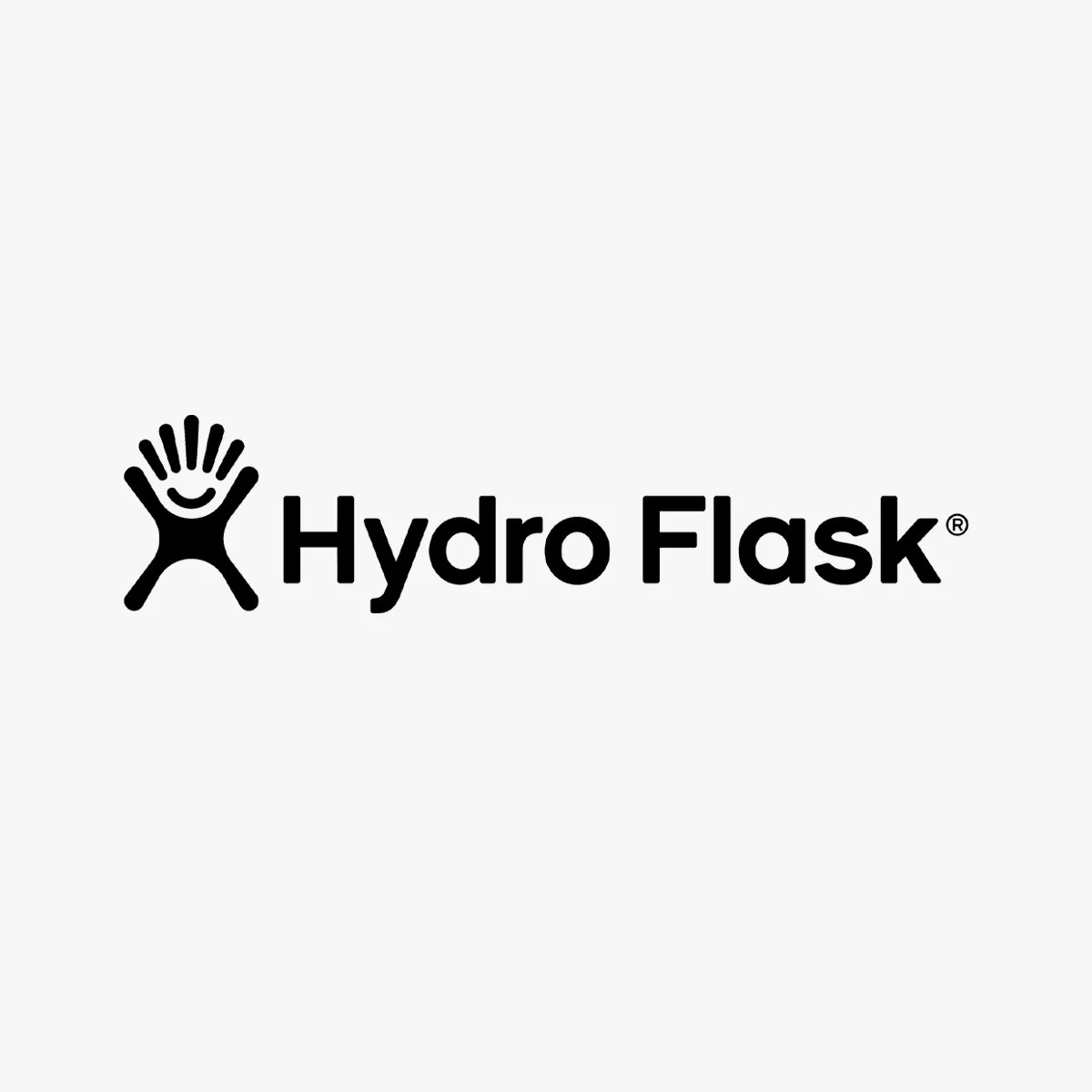 Hydro Flask brand logo on grey background