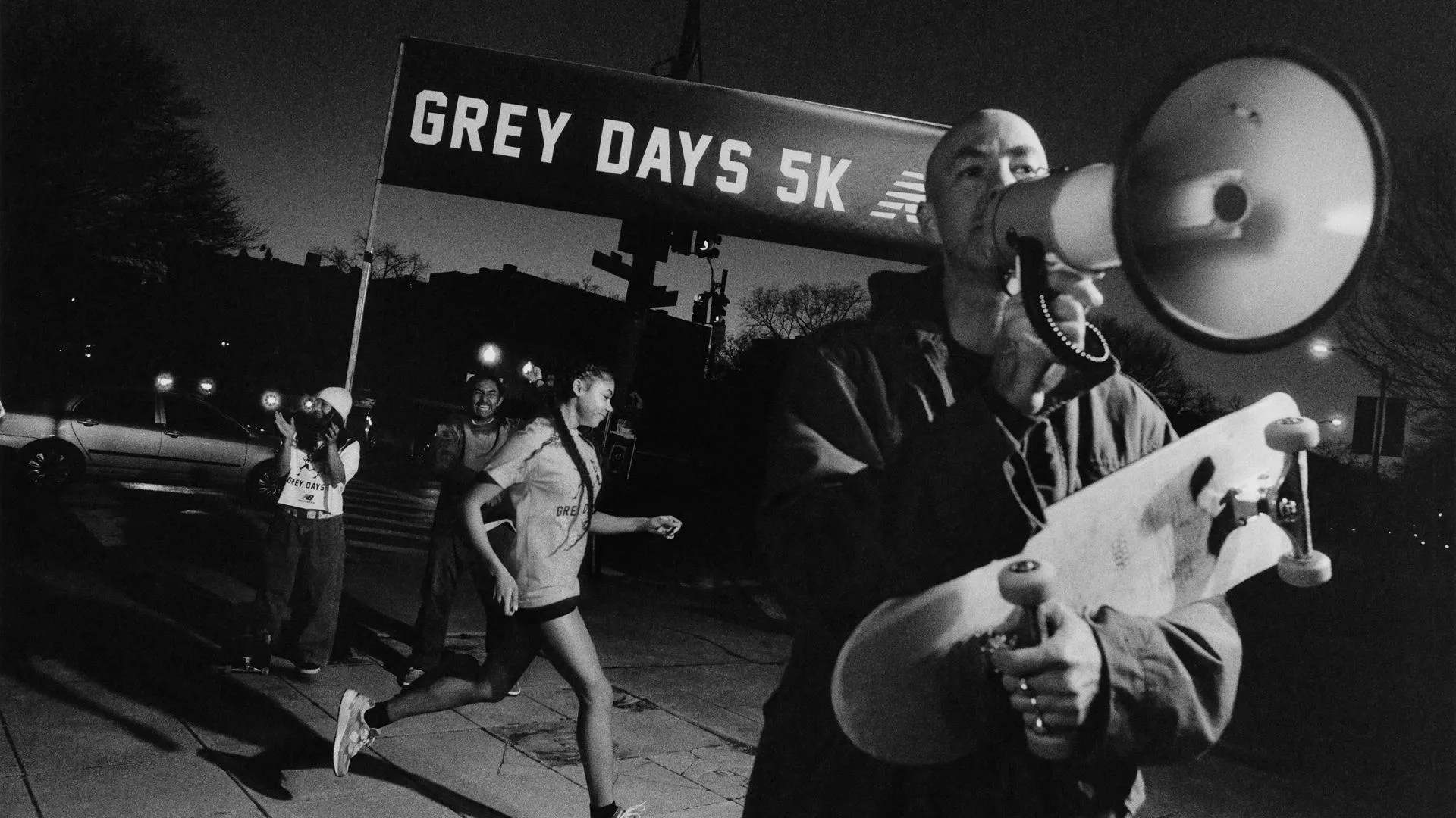 A film still from the new balance short film 'Grey Days'