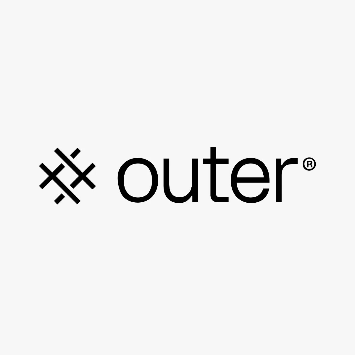 Outer furniture brand logo on white