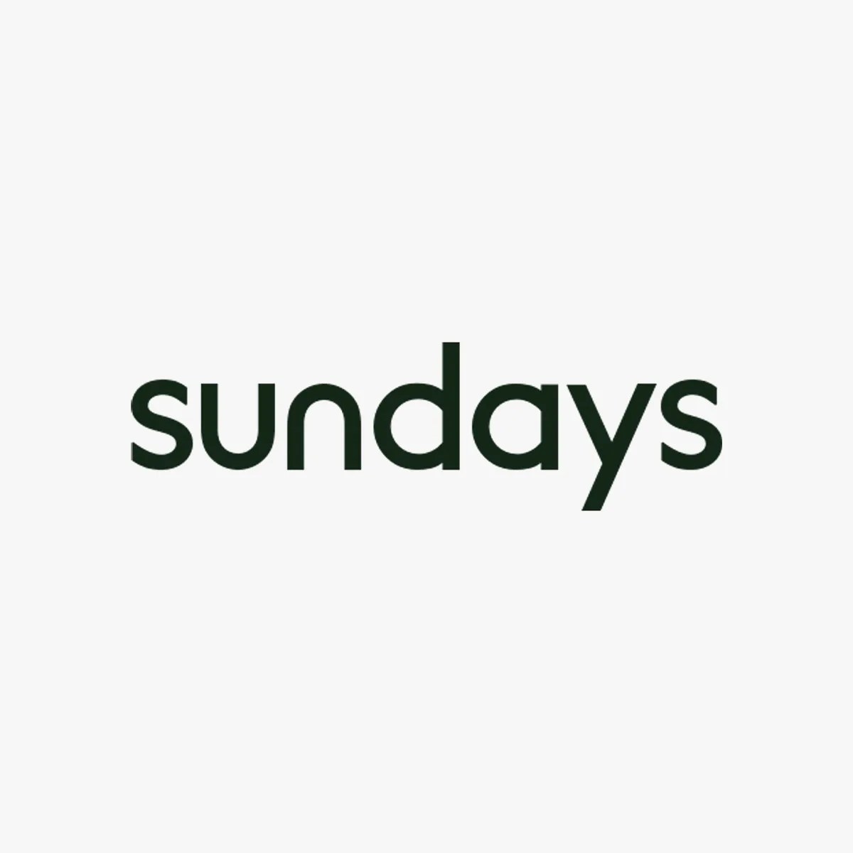 Sundays brand logo on grey background