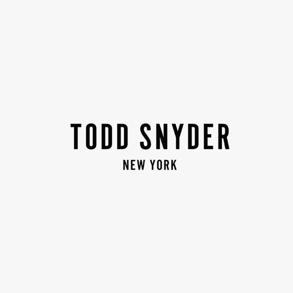 Todd Snyder brand logo on grey background