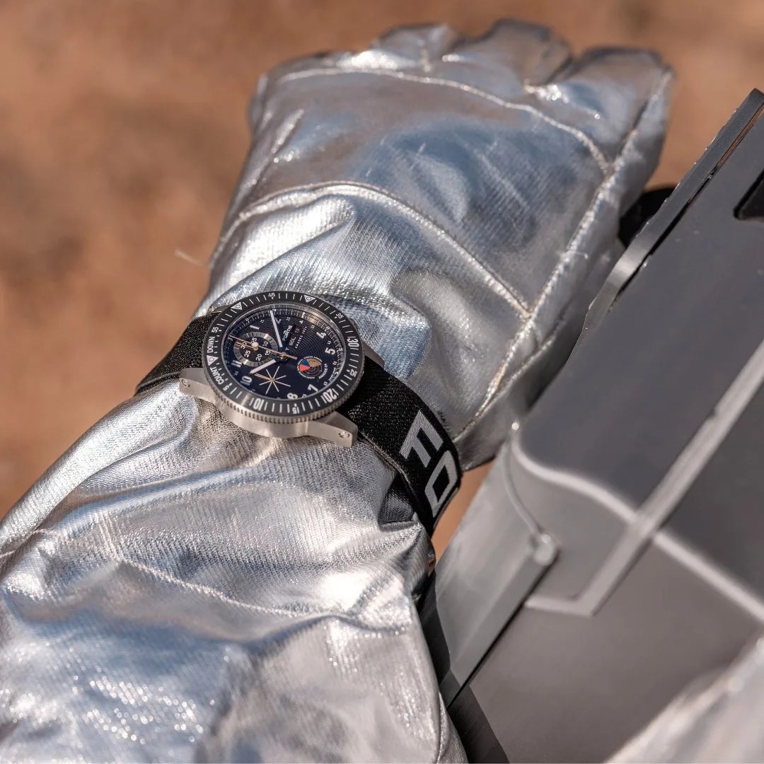 fortis watch on astronaut wrist