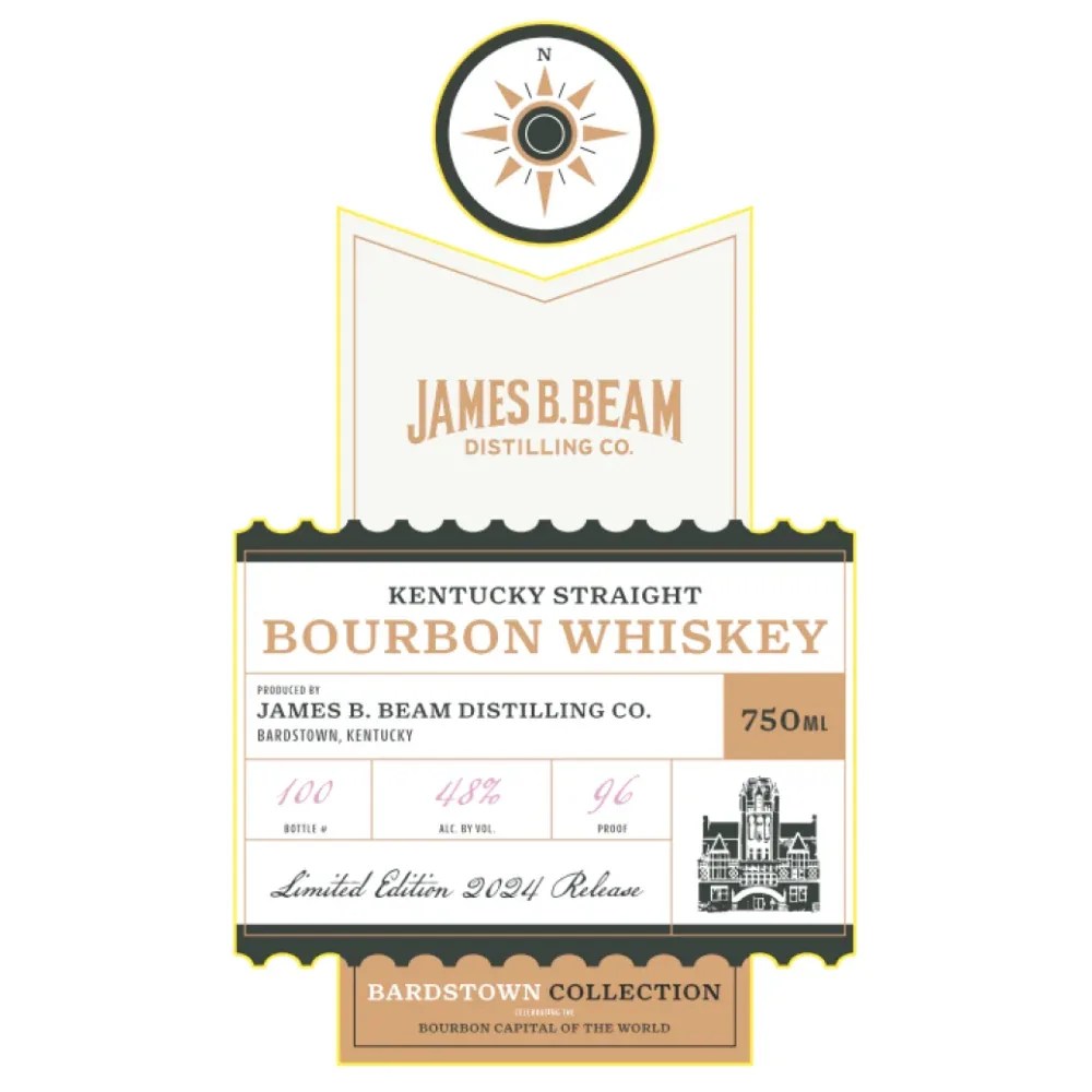 james b beam bourbon label