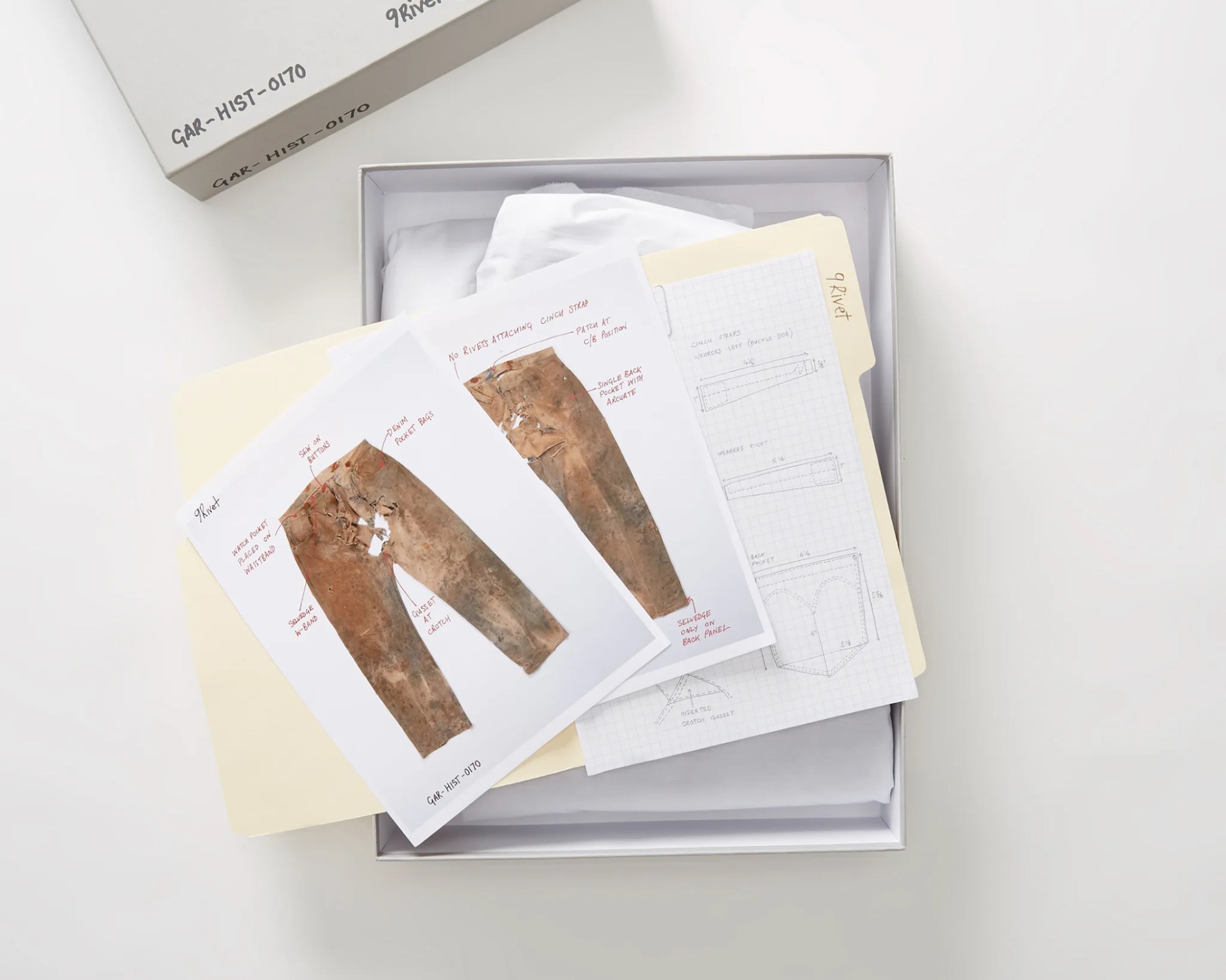 box of Levi's jeans