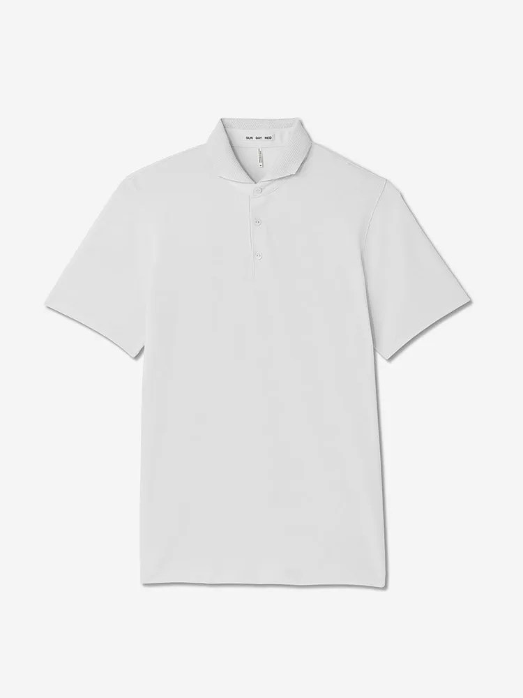 sun day red white polo shirt