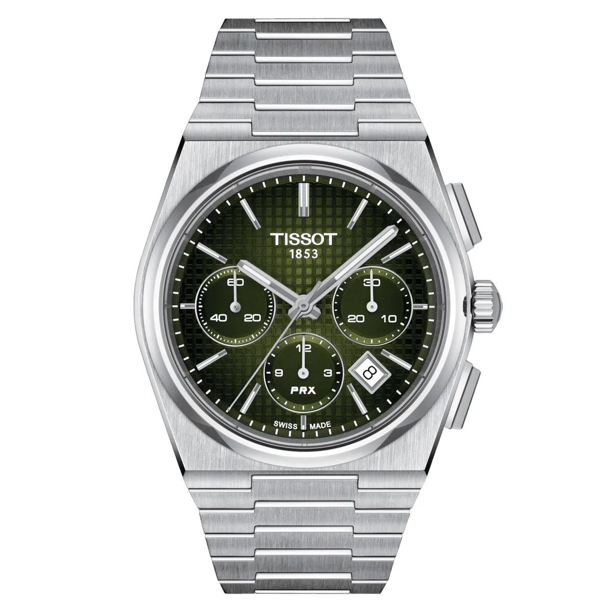 green tissot prx chronograph watch