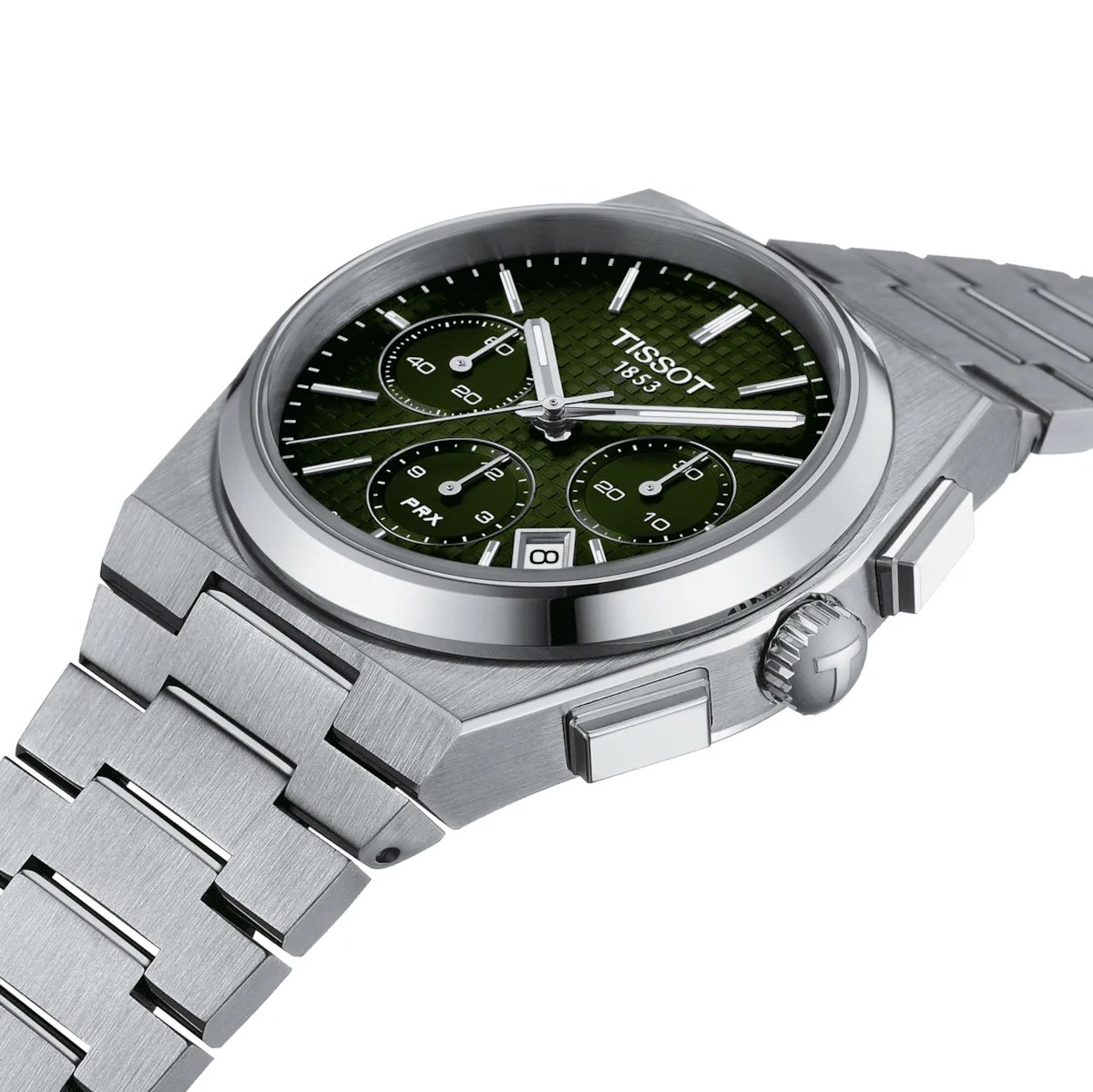 green tissot prx chronograph watch