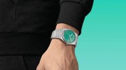 tissot watch on mans wrist