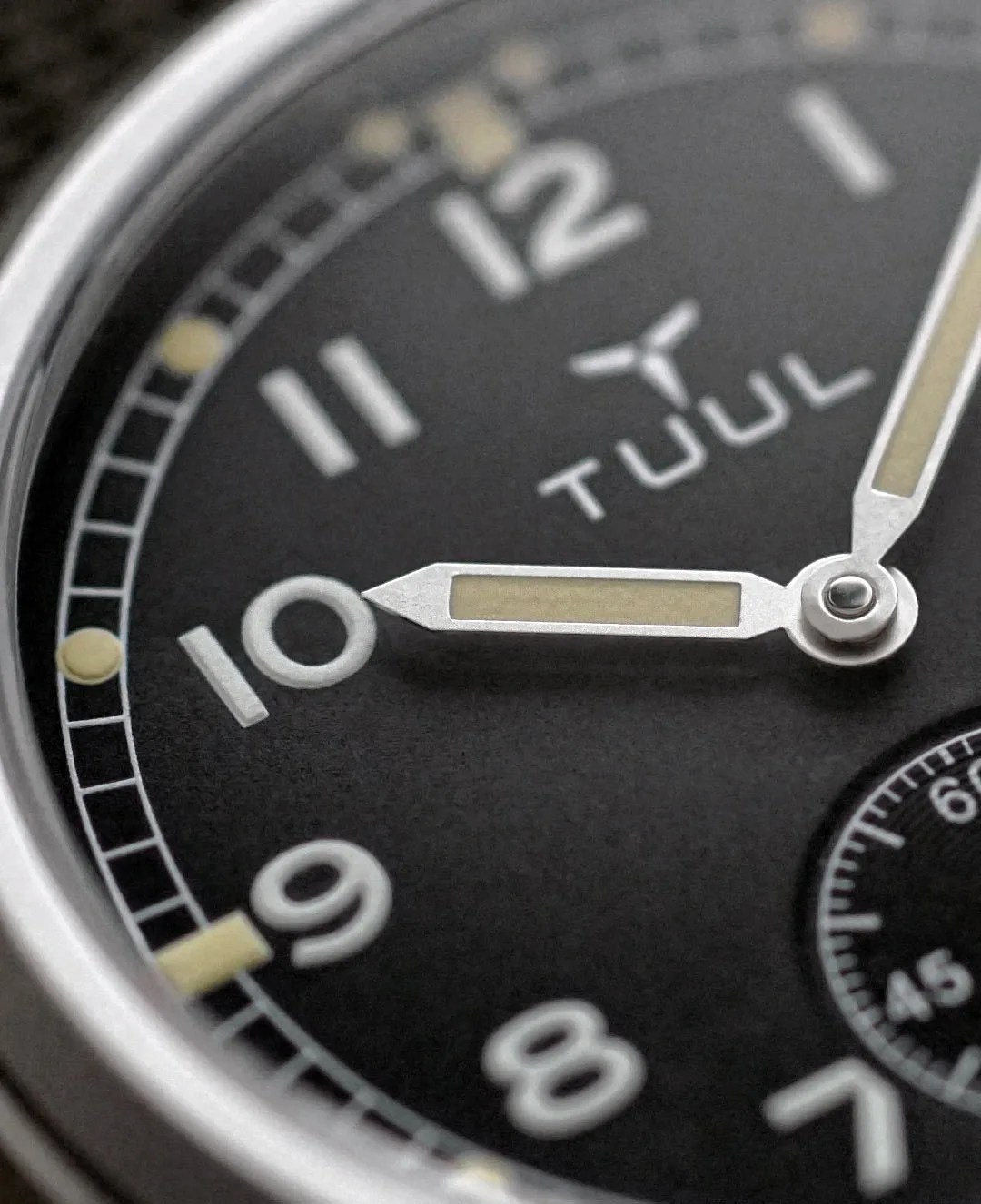 tuul watch dial closeup