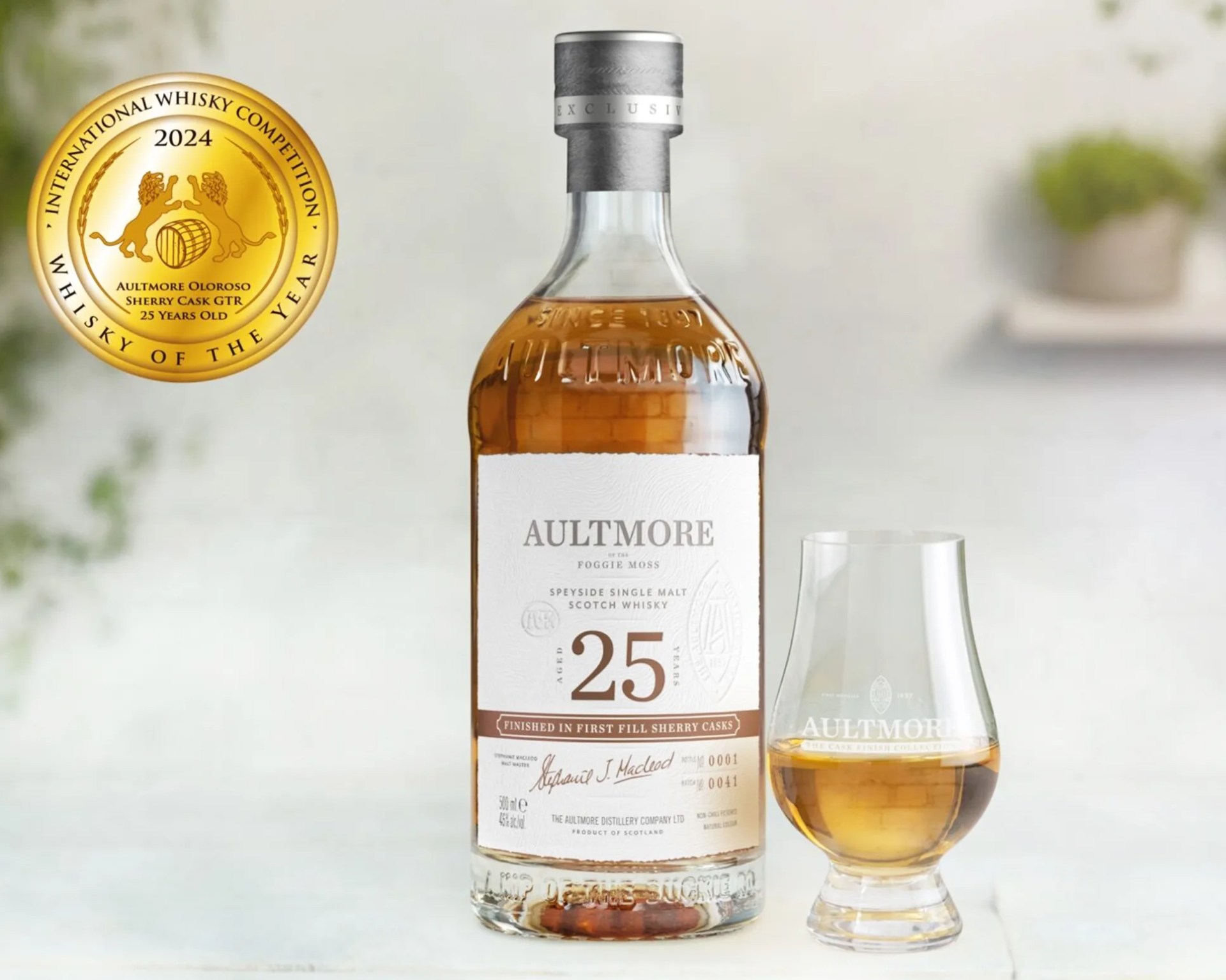 bottle of aultmore whisky
