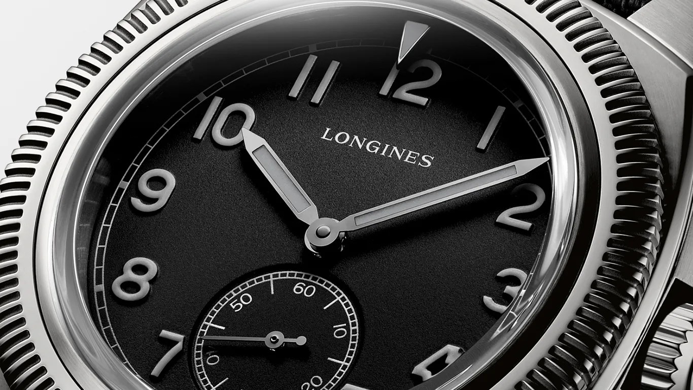 longines pilot watch closeup