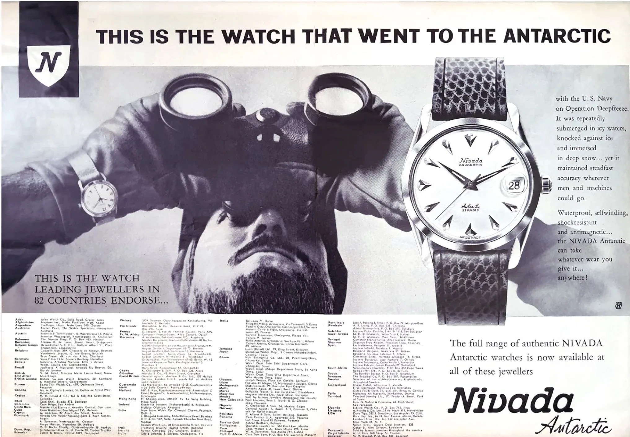 vintage nivada watch ad