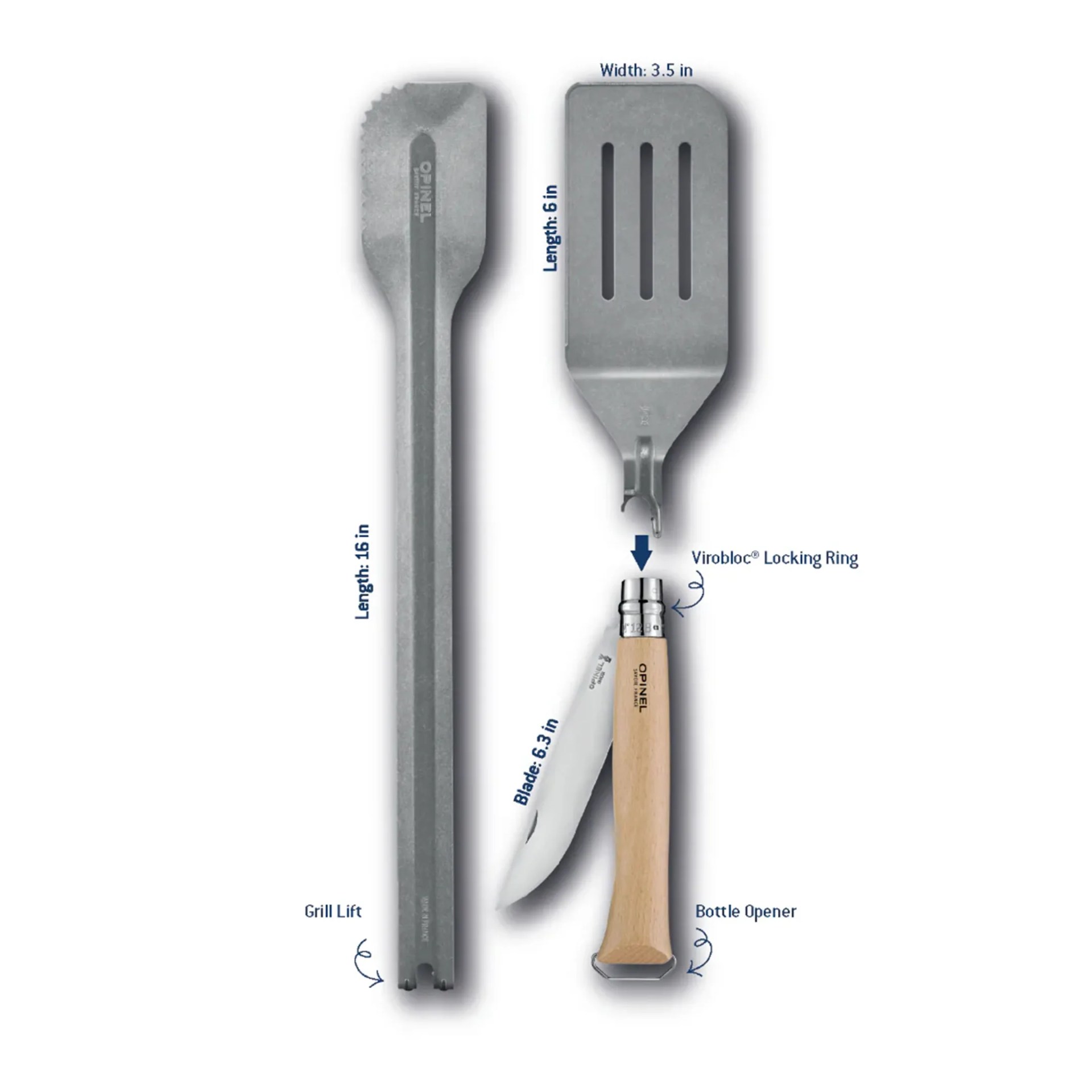 opinel spatula and tongs