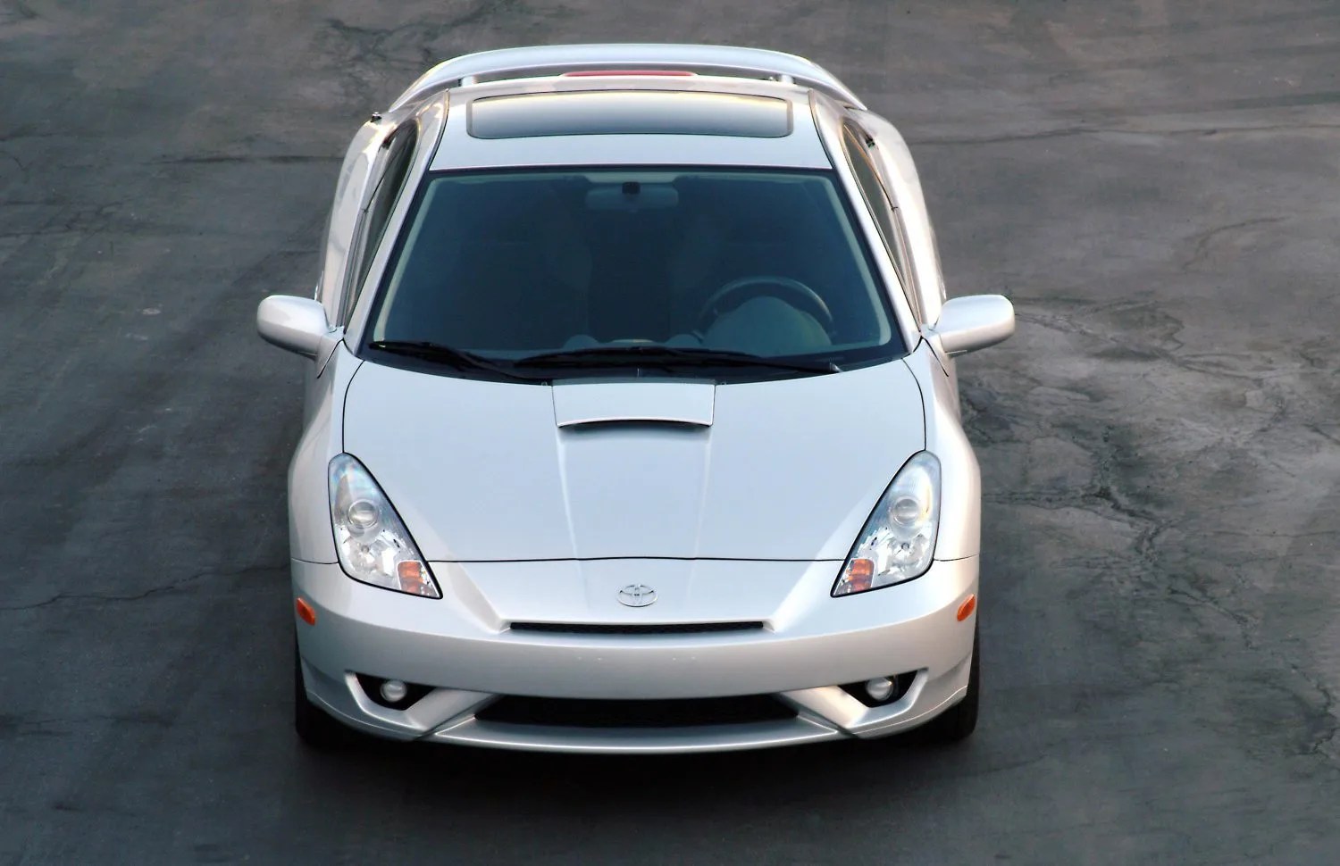 toyota celica car seen head on