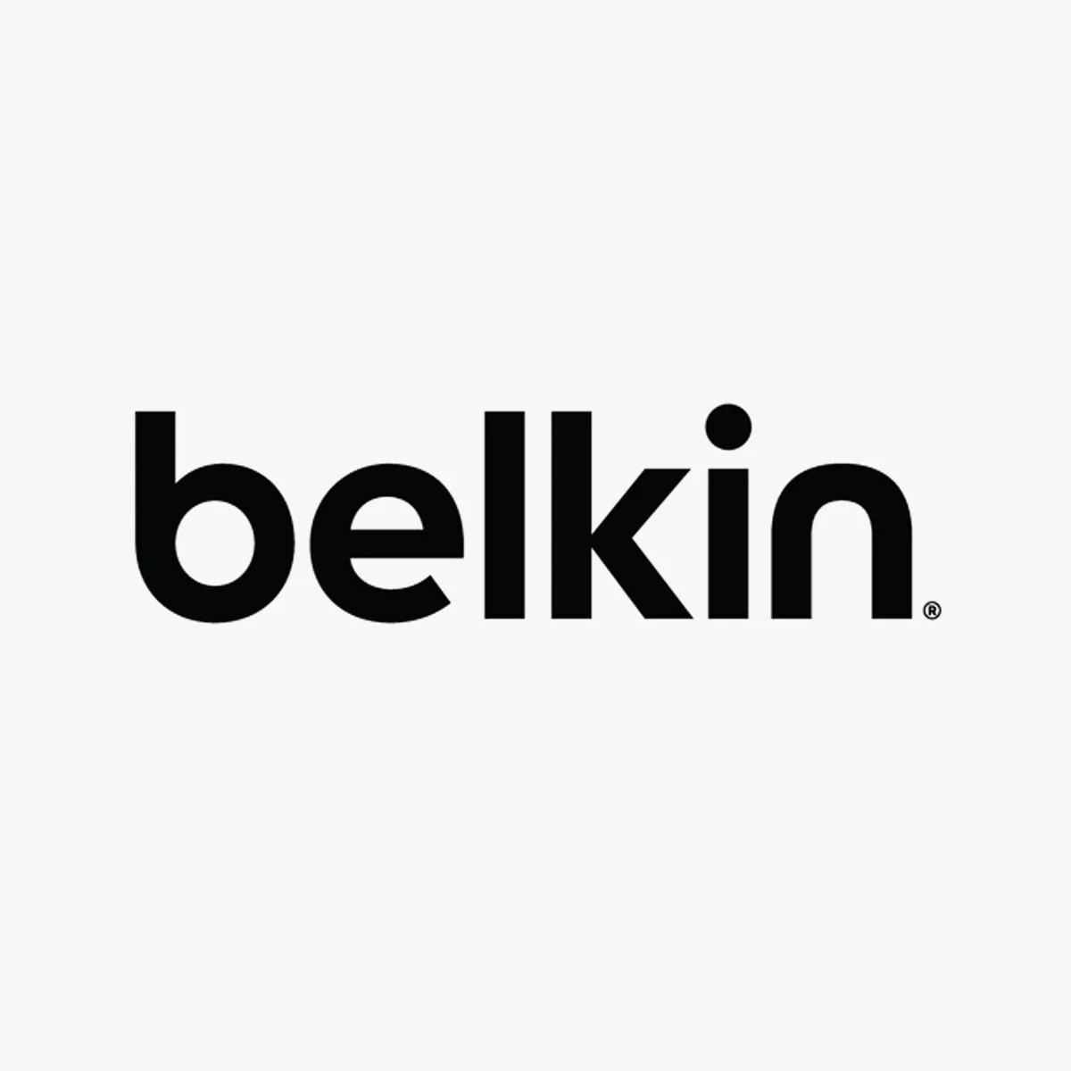 Belkin brand logo on grey background