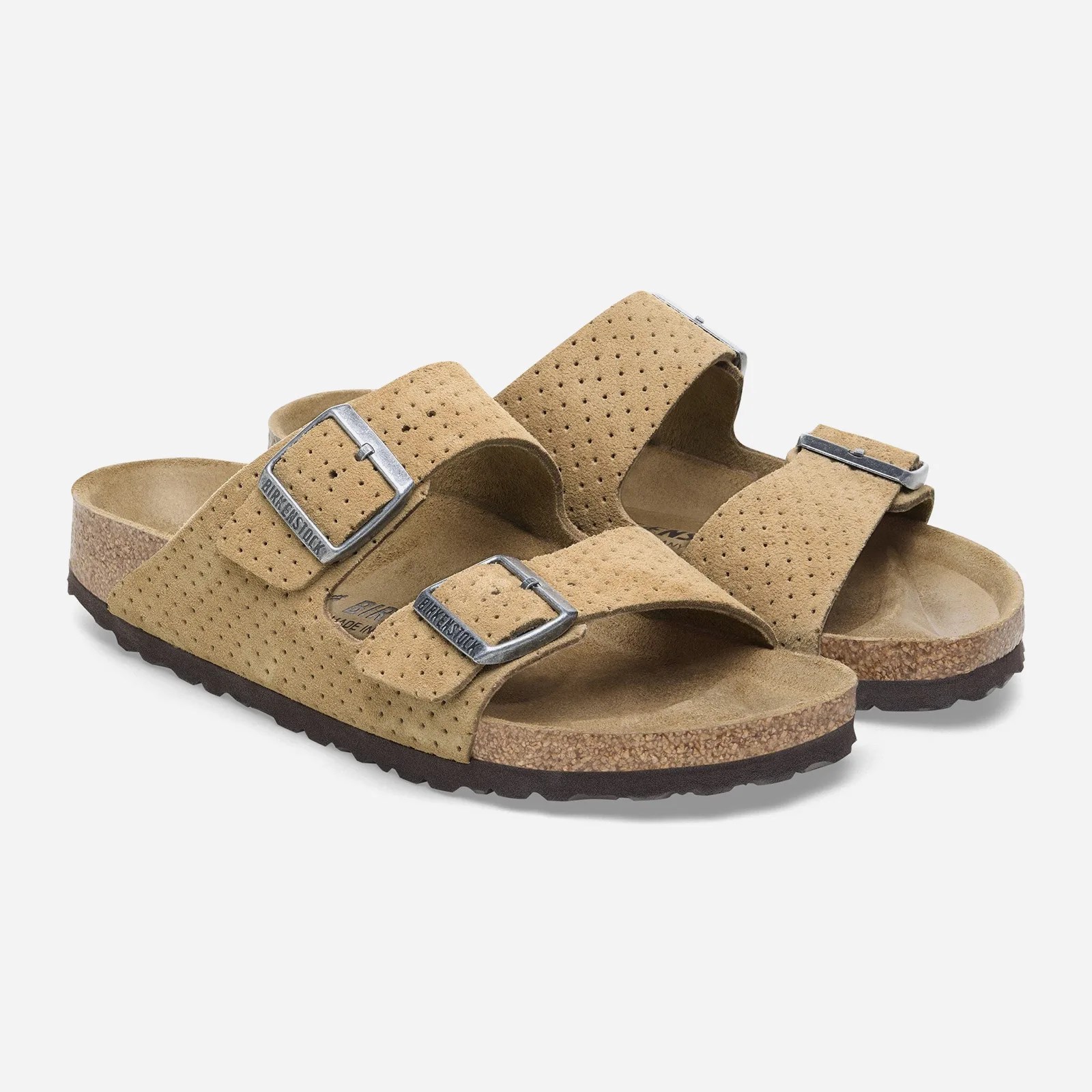 Birkenstock Suede Embossed new beige sandal