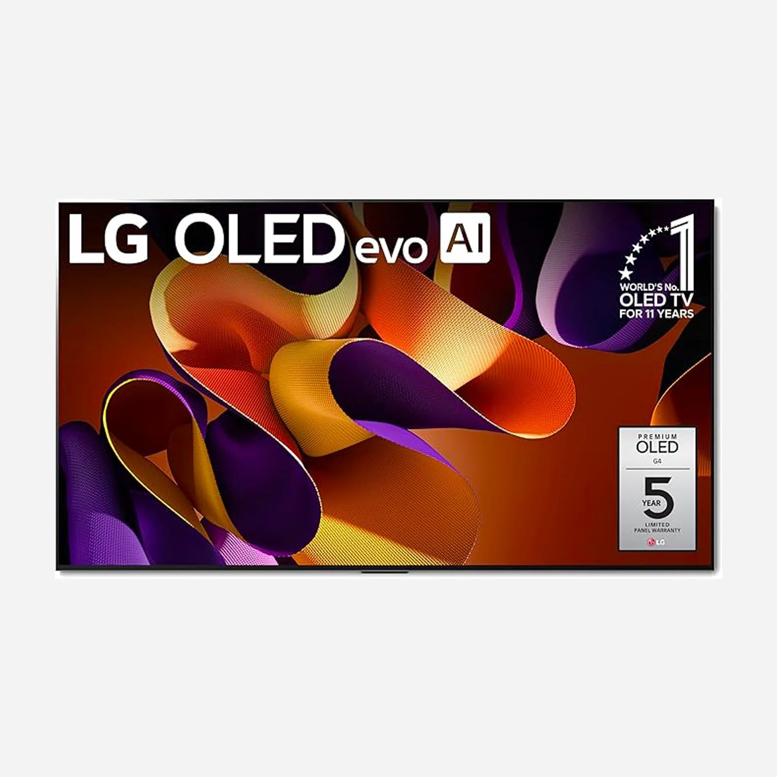 LG G4 TV on grey background