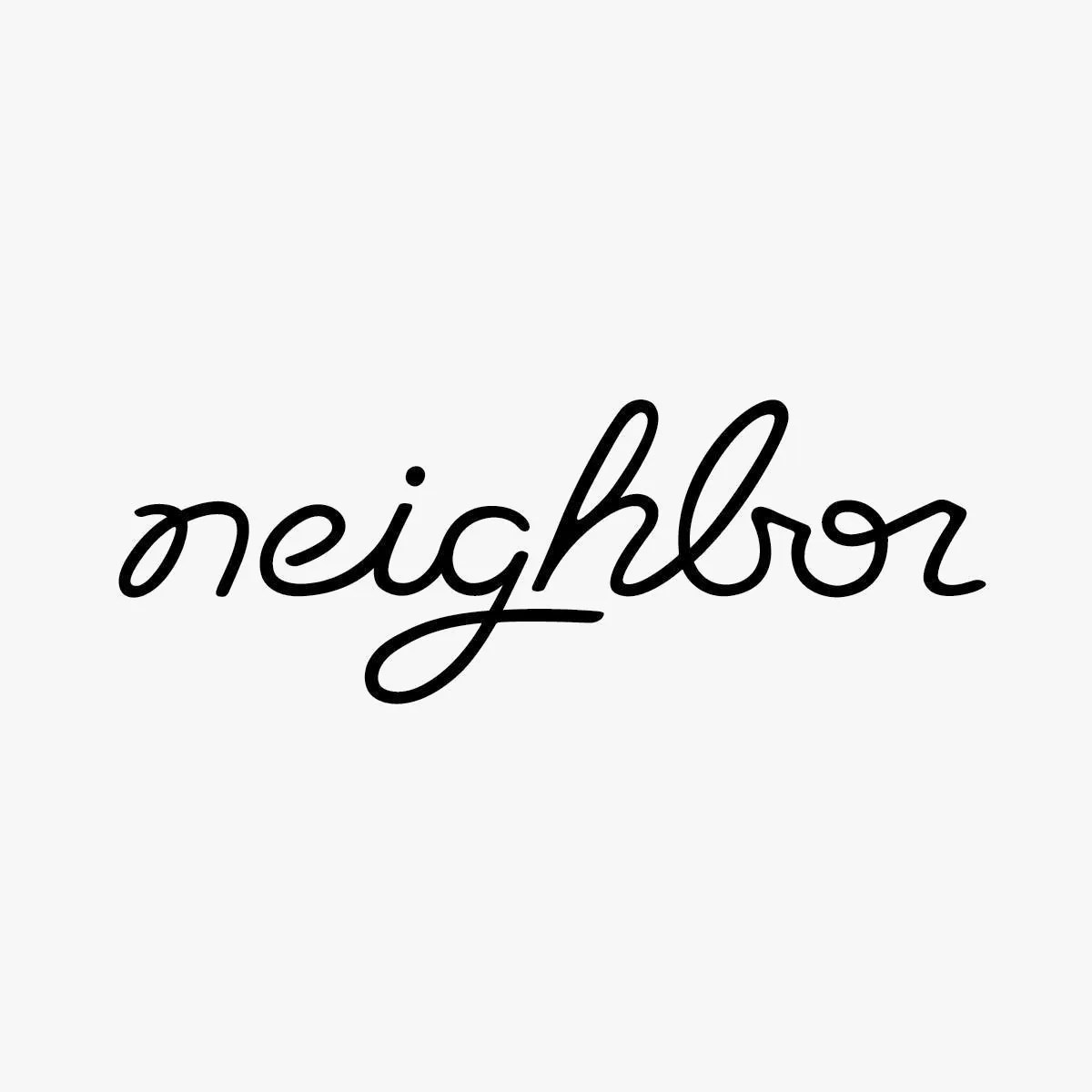 Neighbor brand logo on grey background