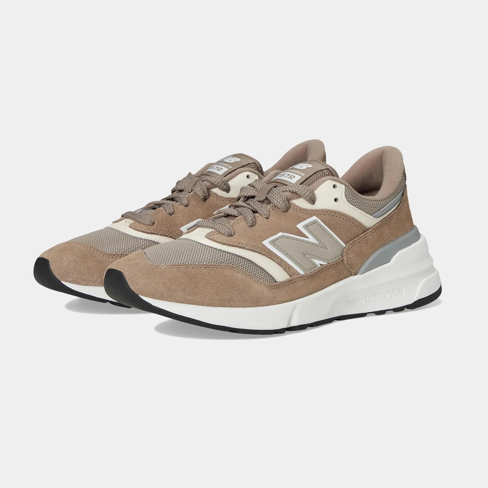 A pair of New Balance 997R in Mushroom / Linen
