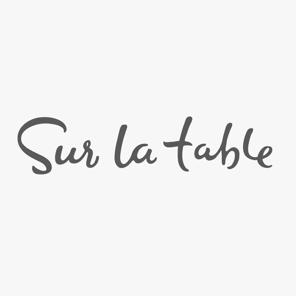 Sur La Table brand logo on grey background