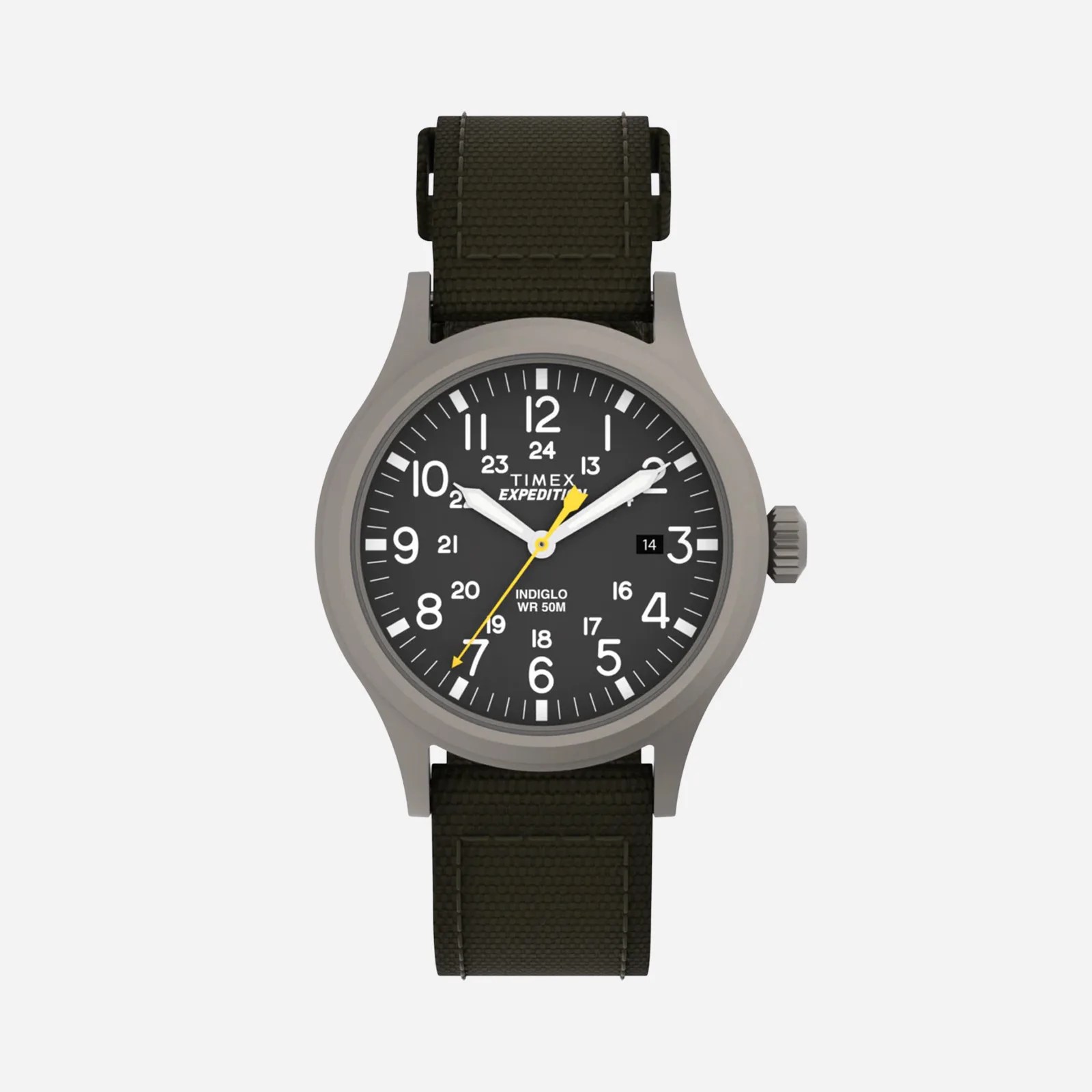 Timex Expedition Scout watch on a grey background