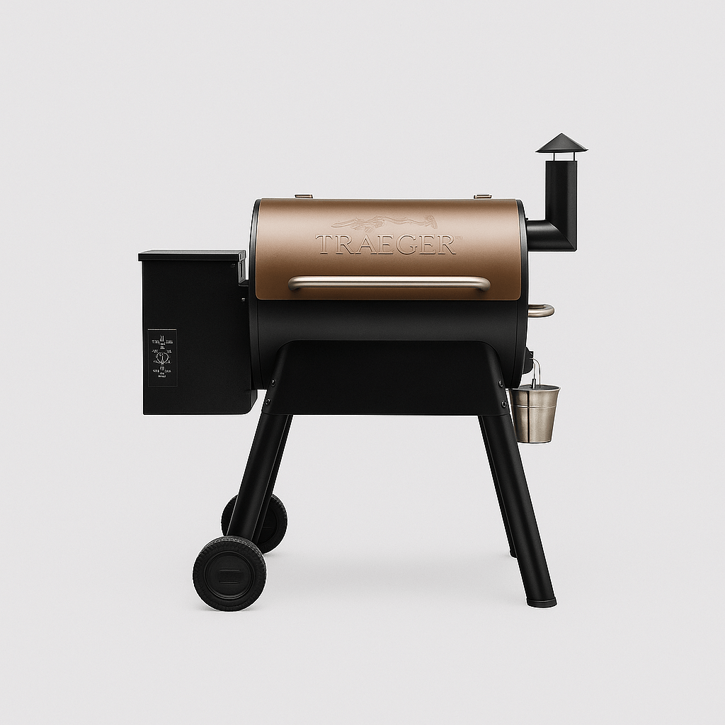The Traeger Pro Series 22 Wood Pellet Grill shown centered on a light grey background