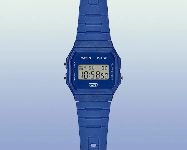 blue casio watch