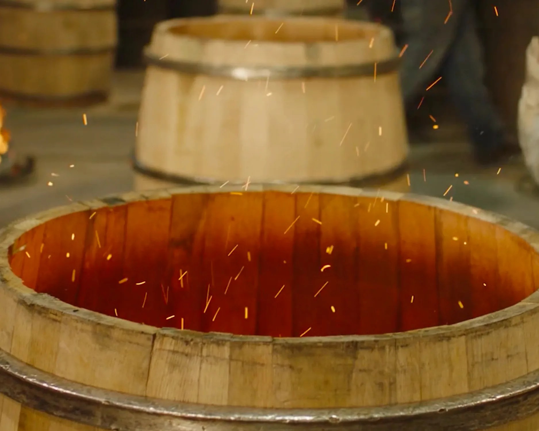bourbon barrel toasting