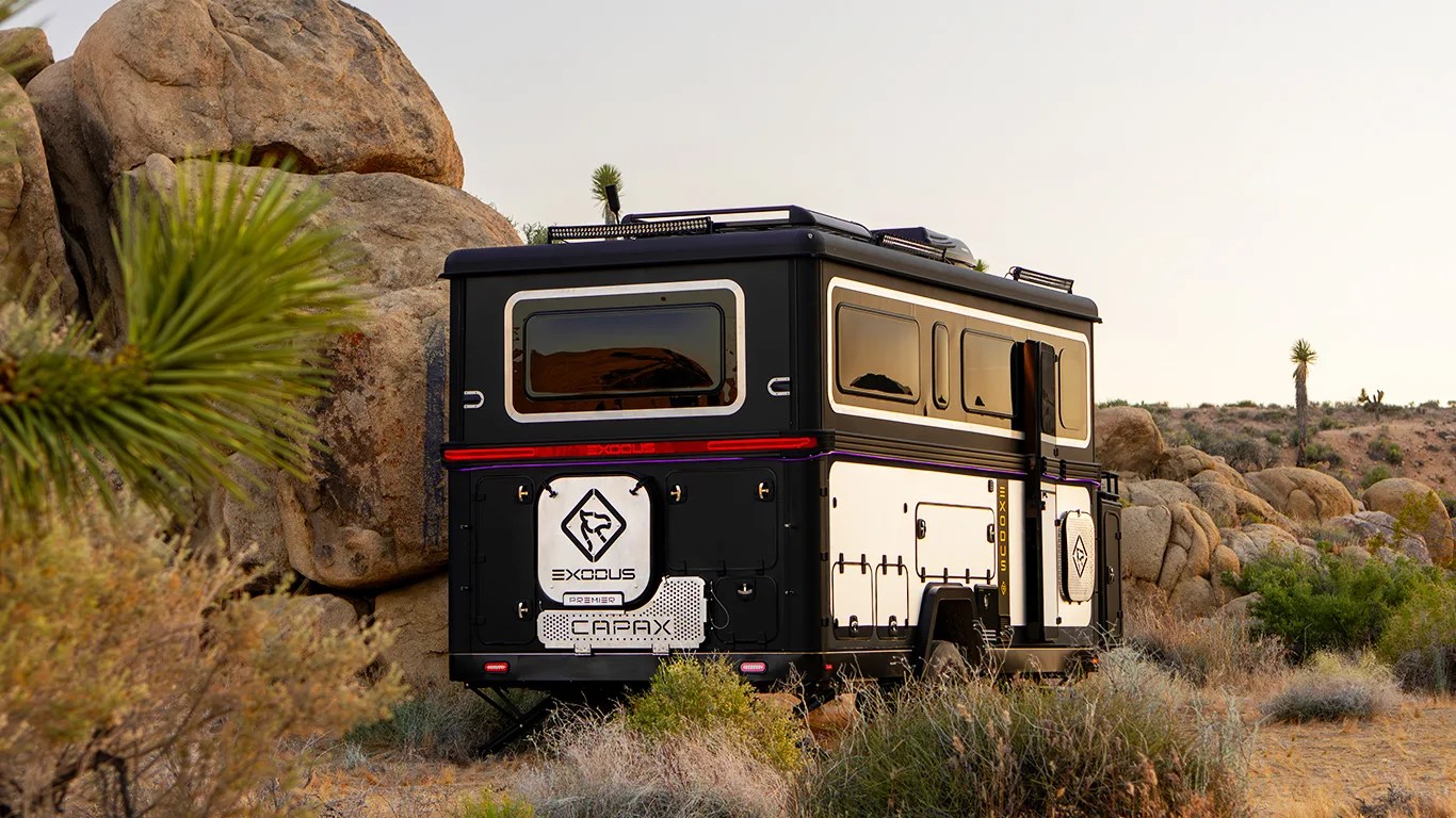 exodus camper in the desert