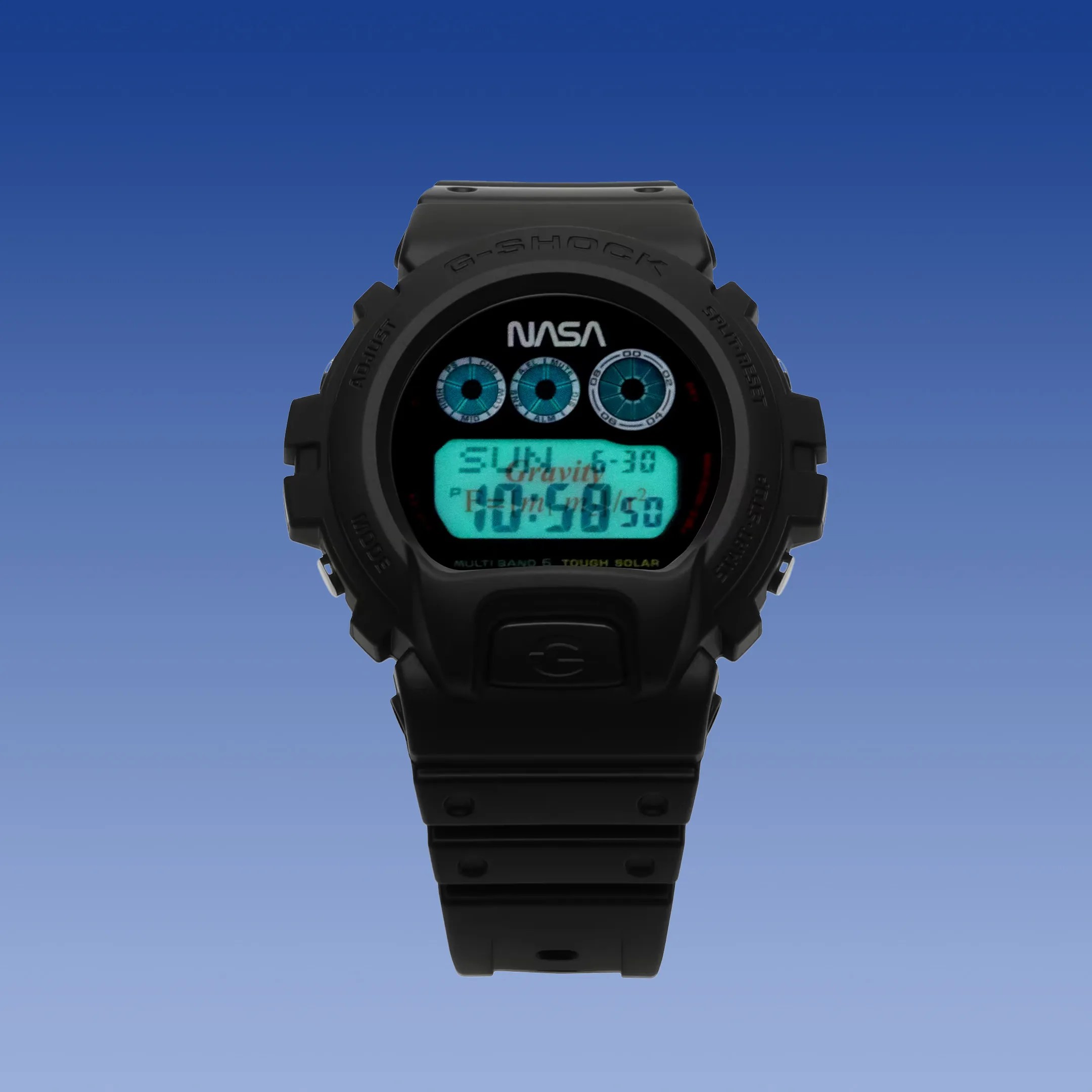 G Shock watch with backlight