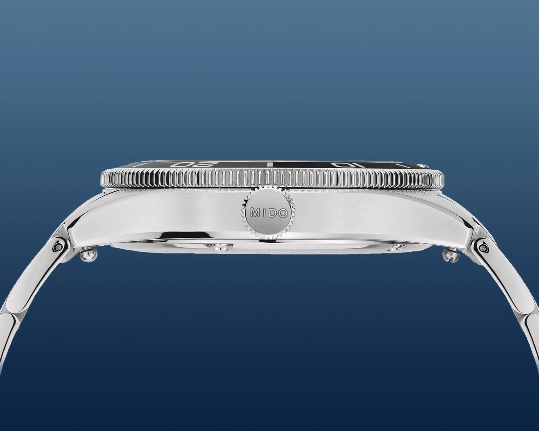 mido dive watch side profile