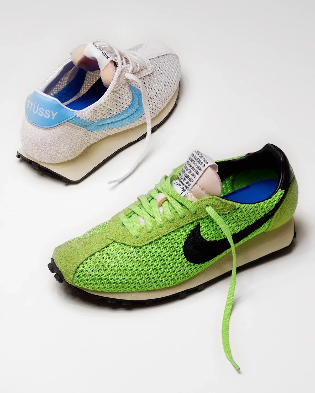 green and white nike shoes