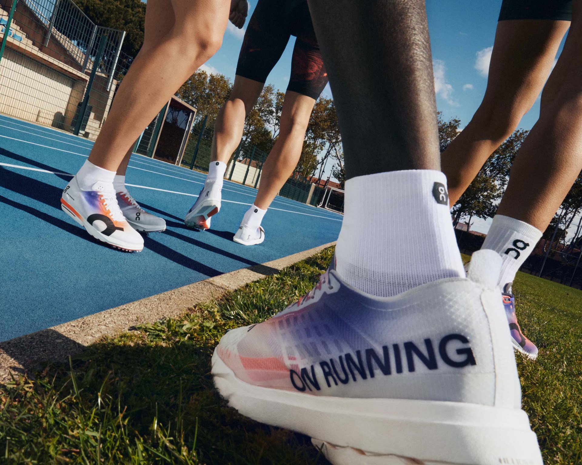 runners on a track